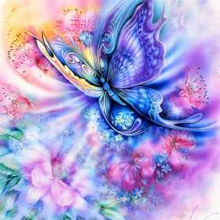 Diamond Painting 40x40cm Schmetterling lila 