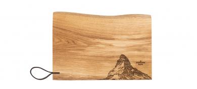 Holzschneidebrett Rustikal klein Eichenholz Matterhorn 