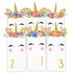 Adventskalender Einhorn mit Blumen 