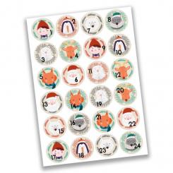 Adventskalender Zahlen Elfen 