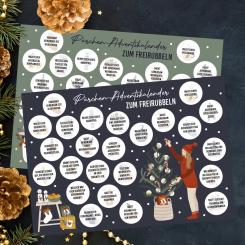 Adventskalender zum Freirubeln Aufgaben Paare 