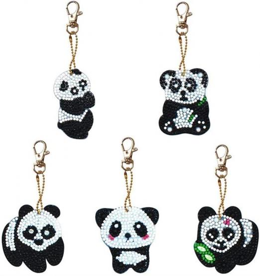 Diamond Painting Anhängerset Panda 5 Stk 